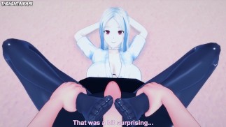 Leonora Nakiri from Shokugeki no Soma Gives You A Footjob Hentai POV