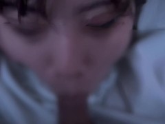 顔面騎乗フェラごっくんしておちんぽみるく大好きと言う女の子♡cum in mouth gokkun