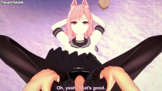 Pozyomka from Arknights Gives You A Footjob Hentai POV