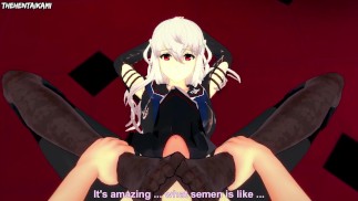 Skadi from Arknights Gives You A Footjob Hentai POV