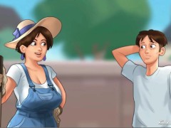 Summertime Saga - Farmer-Girl caught Fucking herself with a huge cucumber - KimmyToons