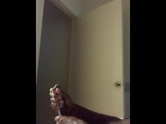 Big Foot 🦶🏾 up early watching porn jacking his dick 🍑💦🍆