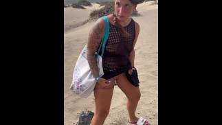 Pissing On The Desert, A Man Discover Me😳