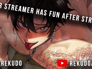 Nonton Your Streamer has fun after Stream || Male Moans, Whimpers, Mastrubation ASMR Streaming HD
