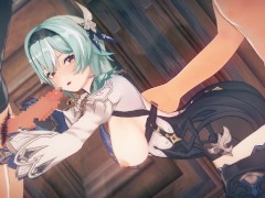 【原神】エウルア(ユーラ)がたくさんの男達と集団セックスする3Dエロアニメーション。(3p 4p FMMセックス) 8/16