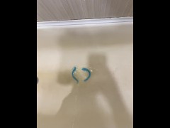 On a dare to hit a target with urine POV