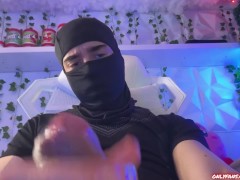 Masked man milks his dominant cock - Screenshot 4 of 16 - Male Whimpering