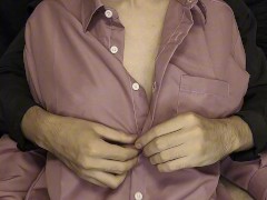 A GUY CRUSHES MY BREASTS AND NIPPLES THROUGH A SHIRT // Tits massage