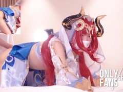 【Genshin Impact】Enjoying Vibrator🧡Nilou Cosplay, Asian Hentai 12
