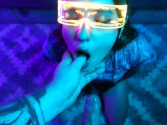 POV cyberpunk, fucked a petite slut in mouth - Sunako_Kirishiki