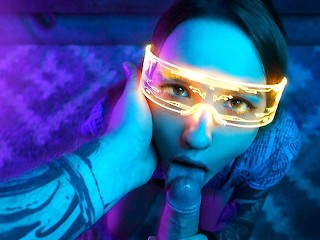 POV киберпанк, трахнул в рот миниатюрную шлюшку - Sunako_Kirishiki