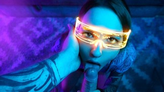 POV cyberpunk, fucked a petite slut in mouth - Sunako_Kirishiki