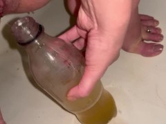 Girl pisses in coke bottle menstrual cycle