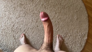 Jerking off a big 20-centimeter dick (POV)
