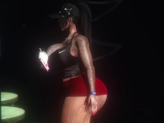 Телочку-гота трахают как шлюшку, пока она ждет еды!