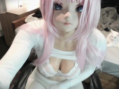 Pinky Nina Pt2! Getting a closer look of your masked anime girlfriend and her tight rubber body!