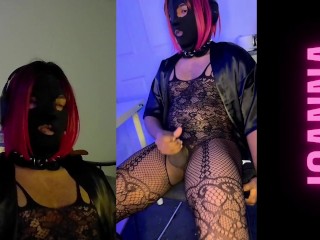 Nonton Joanna Sissygasm during a live stream - Sissy Slut Crossdresser Femboy Hands free cum Ruined orgasm Streaming HD