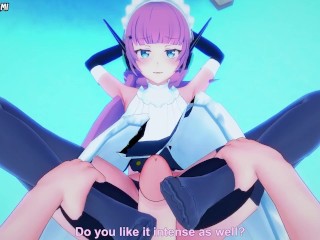 Rose из Isekai Maou дает вам хентай футджоб от первого лица