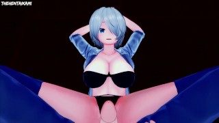 Angel из King of Fighters дает вам хентай футджоб от первого лица