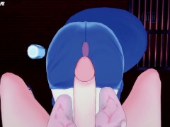 Atsuko from Little Witch Academia Gives You A Footjob Hentai POV