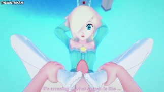 Розалина из Марио делает тебе хентай футджоб от первого лица