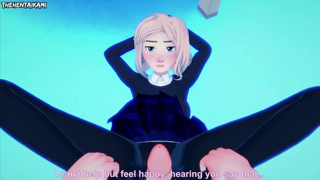 Gwen Stacy from Marvel Gives You A Footjob Hentai POV