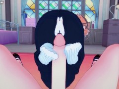 Subaru from Mayo Chiki Gives You A Footjob Hentai POV