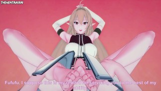 Elinalise from Mushoku Tensei Gives You A Footjob Hentai POV