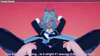 Ghislaine Dedoldia from Mushoku Tensei Gives You A Footjob Hentai POV