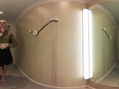 VR 360 Try On Haul transparent clothes. VR Video Try On See thru clothes. Public fetish