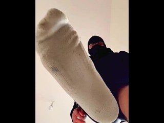 Sniff Master’s Polish Smelly Stinky White Socks Nike TN you little Slave