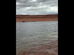 Piss Slut pissing on the mesa around Lake Powell!