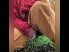 Practicing pissing outside compilation