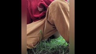Practicing pissing outside compilation