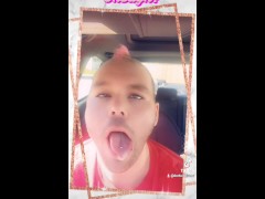 Ahegao slut: cum in my mouth daddy