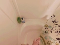 Trans POV.  I shower, I finger my self, I have a body shaking orgasm
