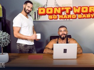 PrideStudios - Hot Bear Puts Work aside to Bareback his BF Hard
