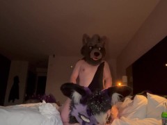 Fucking furry girlfriend doggystyle front view