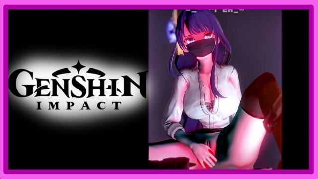 Genshin Impact - Райден Сёгун удовлетворяет себя в офисе