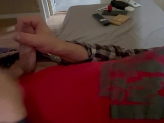 Jerking off instead of having Lunch.