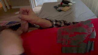 Jerking off instead of having lunch.