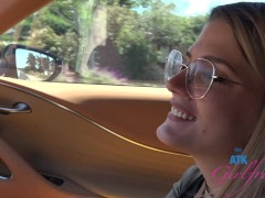 She couldn't wait to get back to the room and needed to suck on it in the car (Riley Rose) - Screenshot 1 of 16 - Atkgirlfriends