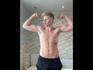 Hot Twink Jerksoff after Football