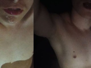 TEASER of Teen Leaking with Cum on Lips