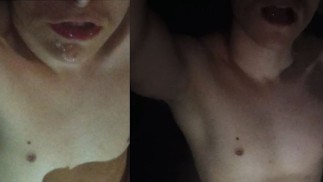 Тизер подростка, протекающего со спермой на губах