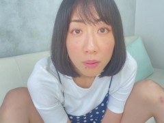 「チンポ舐めてたらオマンコ触りたくなっちゃった…♡」ローターオナニーで気持ちよくなってるとこ見て？かわいい彼女と画面越しのセックス② 日本人 素人 主観フェラ - Screenshot 2 of 16 - Asian