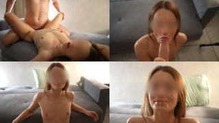 The Girl Received A Facial And Had Sex On The Couch