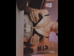 Hot tattooed girl tries rope for the first time. Wanna see my tits?