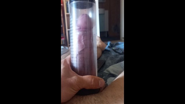 Cock pumping with New pump toy