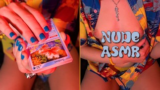 ASMR 💙 Я сниму трусики, если вытащу редкую карту покемонов...